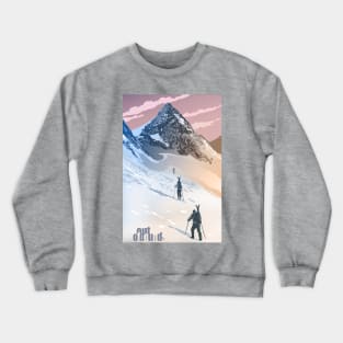 Out of Bounds back country ski poster Crewneck Sweatshirt